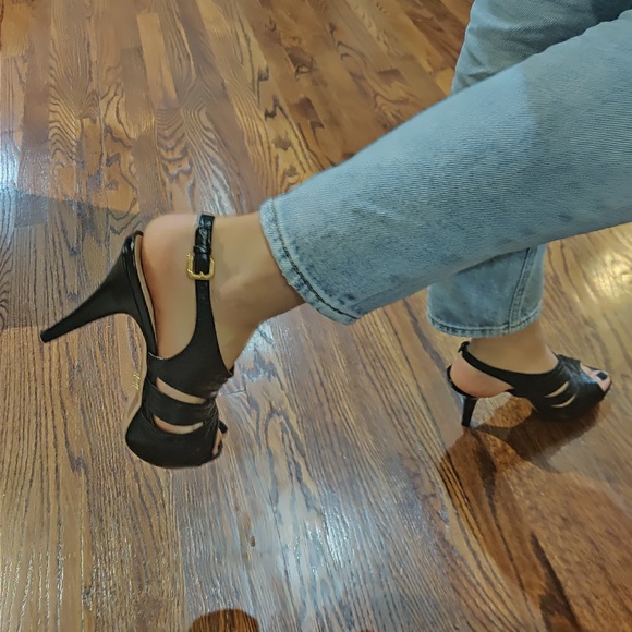 PRADA authentic black leather platform heels - Picture 4 of 7